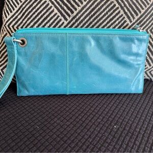 HOBO Turquoise Leather Wristlet